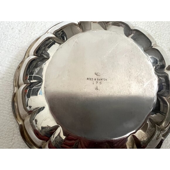 2Pcs/pack Vintage Reed and Barton Silver Plated Bowl 175 Plate 980 - Picture 3 of 6